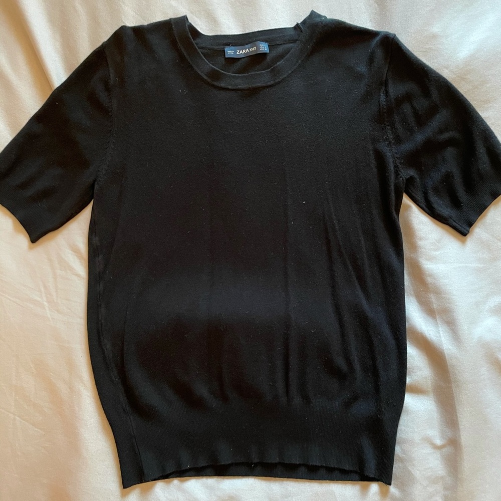 Zara Knit Black Sweater Shirt